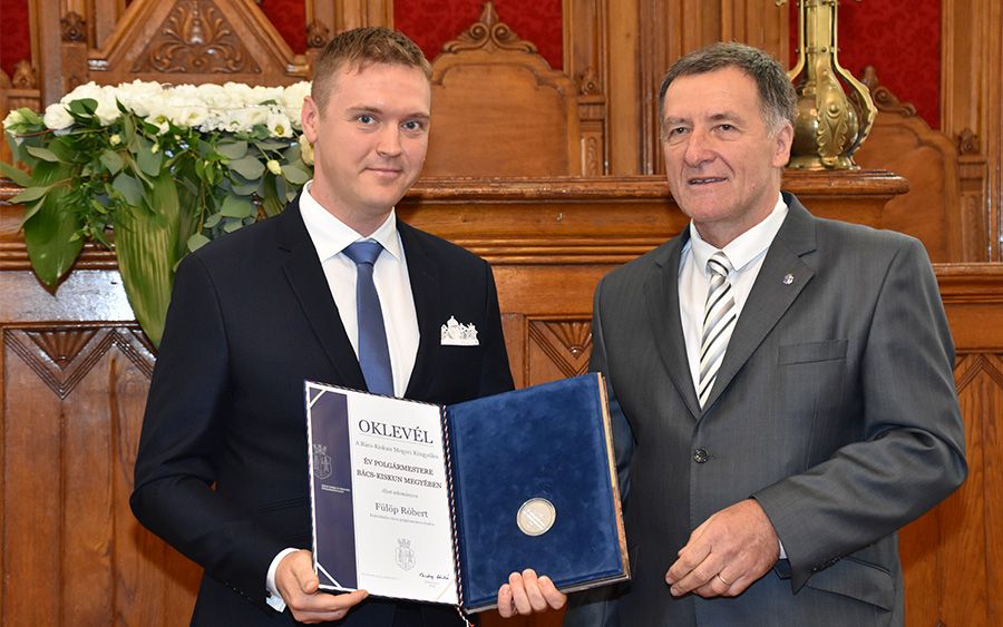 Átvette az év polgármestere díjat Fülöp Róbert