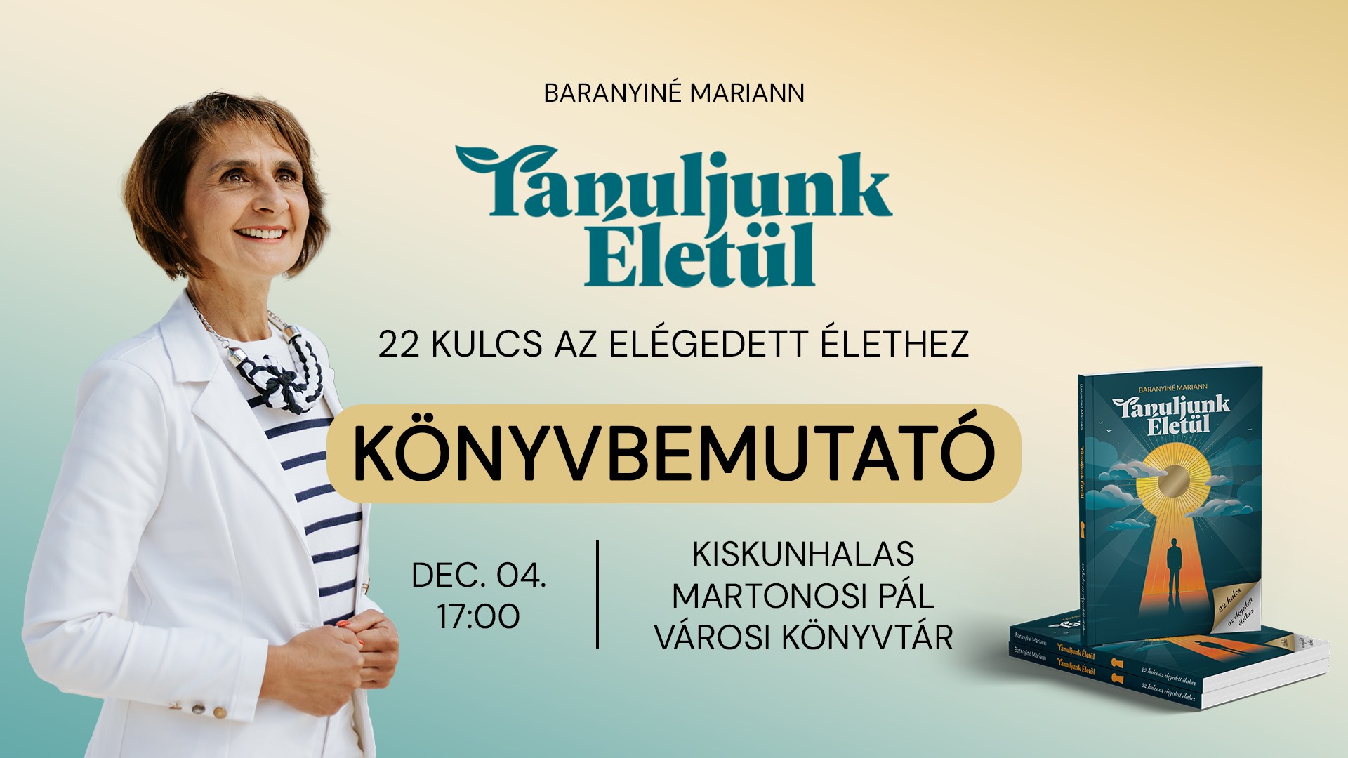 Baranyiné Mariann-Tanuljunk Életül könyvbemutató