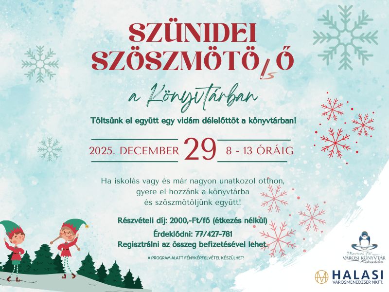 Téli szünidei szöszmötölő a könyvtárban