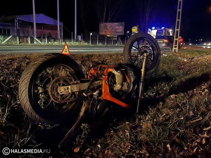 Súlyos baleset a Sóstónál: életveszélyesen megsérült a fiatal motoros