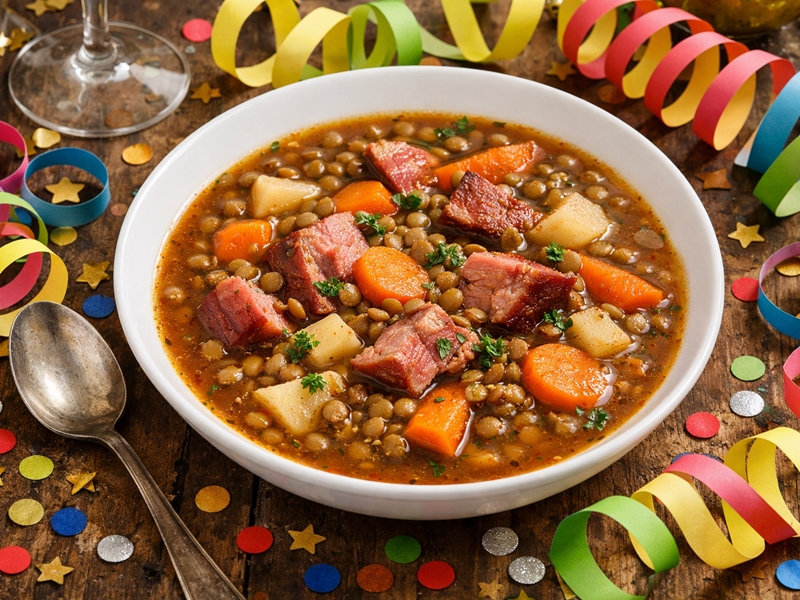 Rita asszony receptjei: újévi lencsegulyás