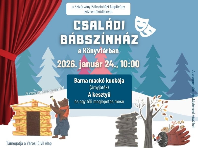 Családi bábszínház a könyvtárban