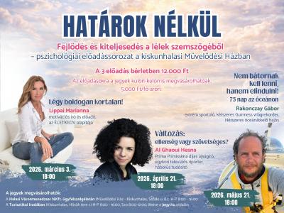Határok nélkül – pszichológiai előadások a halasi Művelődési Házban