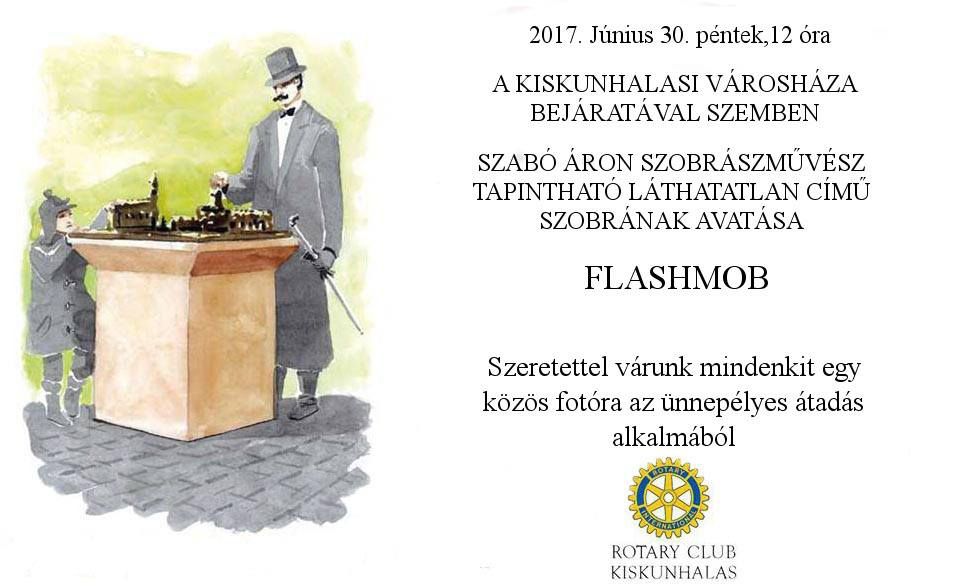 Flashmob a Tapintható láthatatlan szobornál