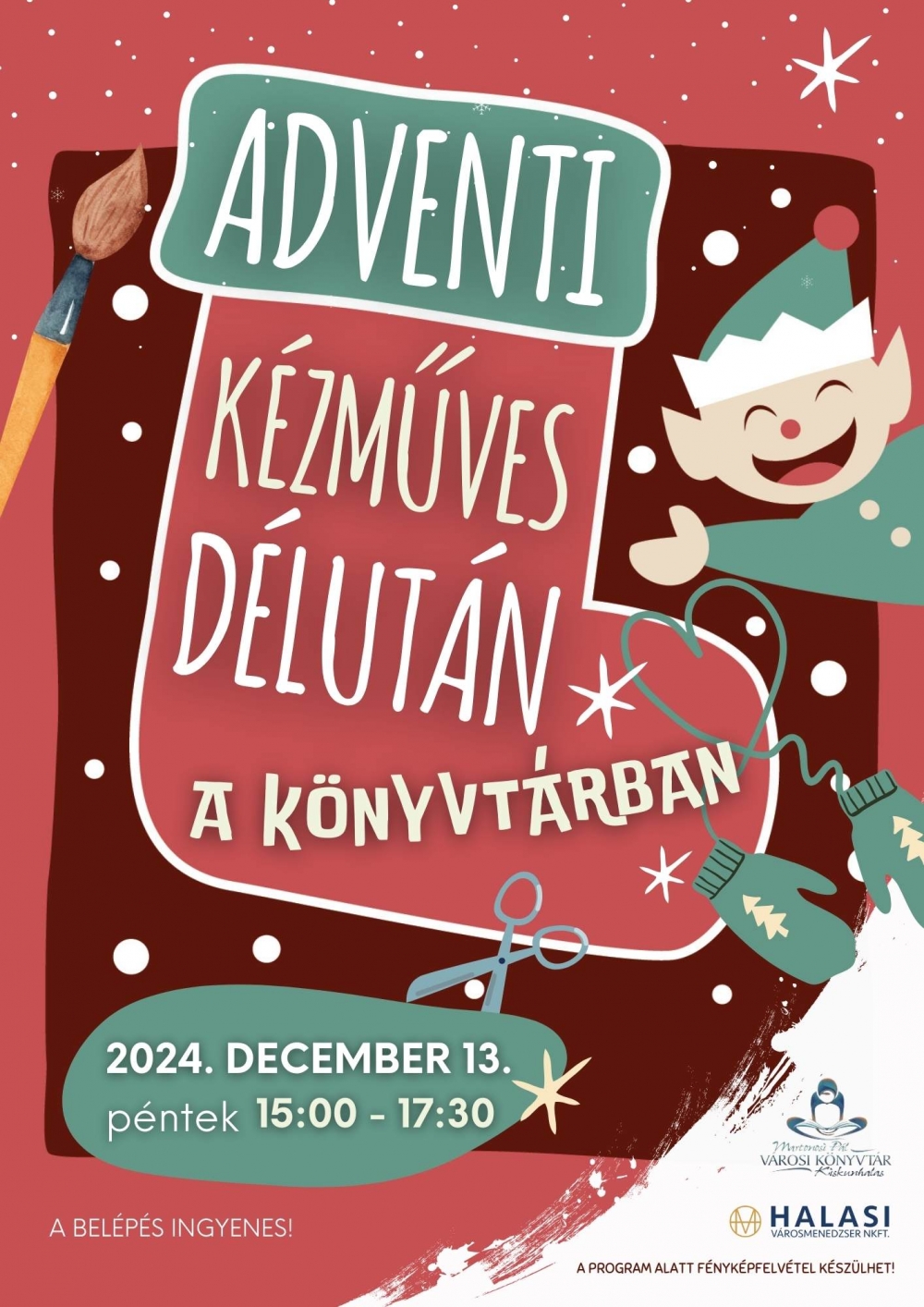 Adventi Kézműves foglalkozás a Könyvtárban