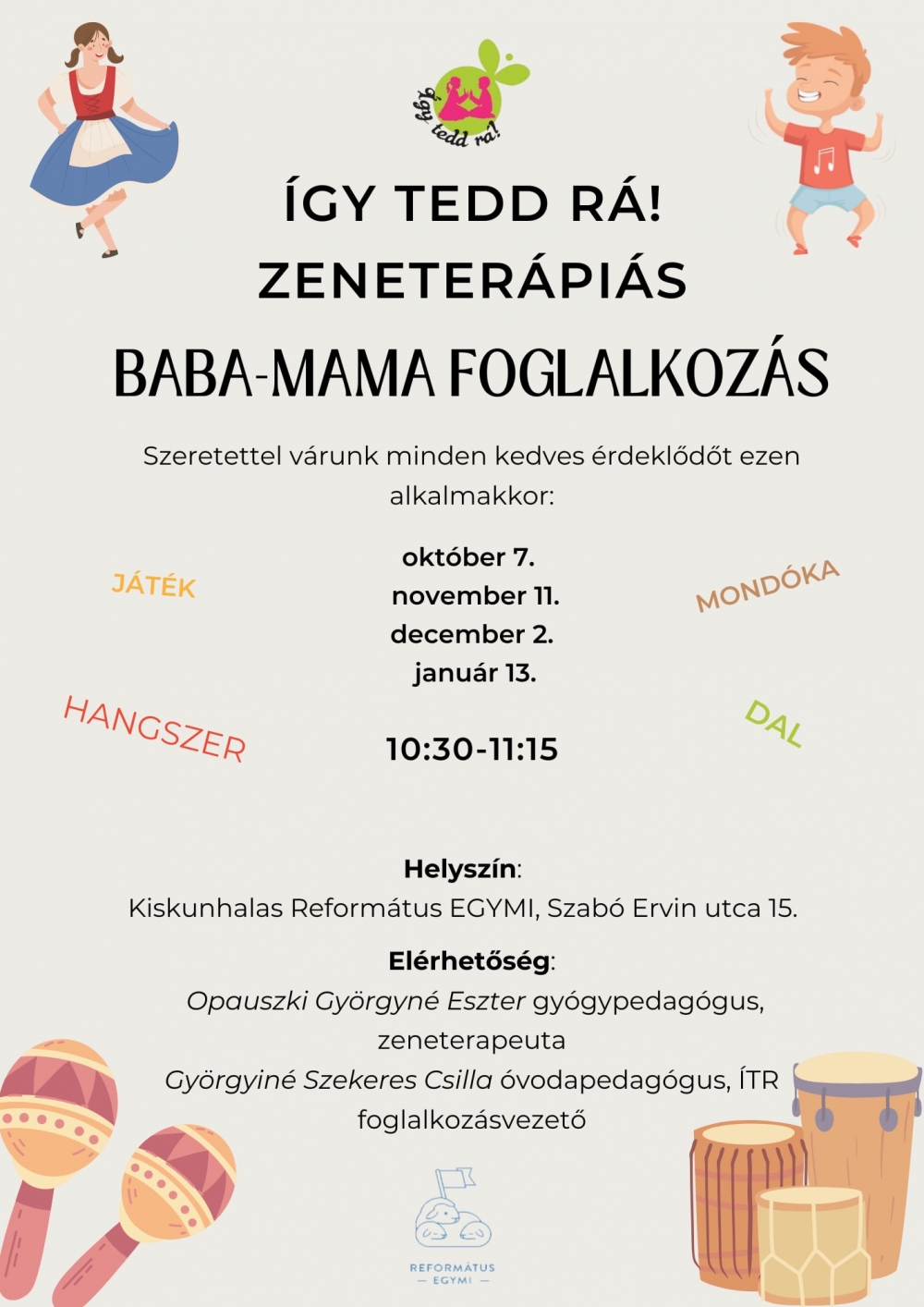 ZENETERÁPIÁS BABA-MAMA FOGLALKOZÁS