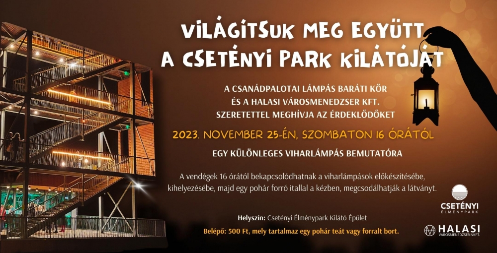 Világítsuk meg együtt a Csetényi Park kilátóját!