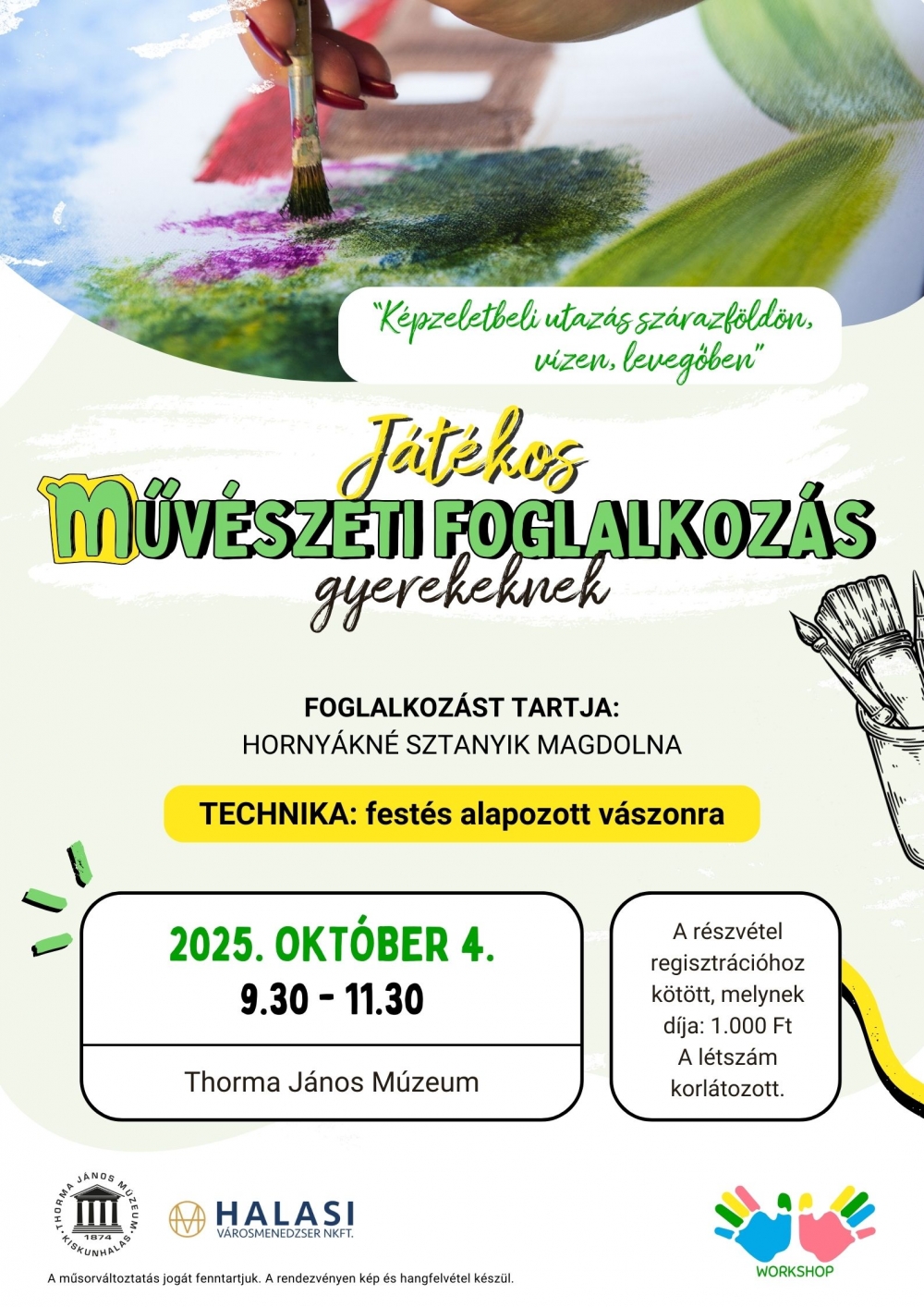 Játékos művészeti foglalkozás gyermekeknek 2.
