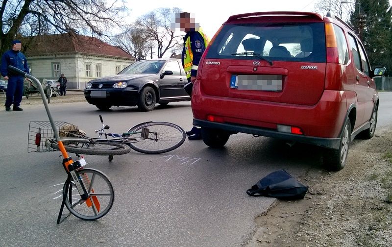 Kerékpáros baleset a Felsővárosban (frissítve)