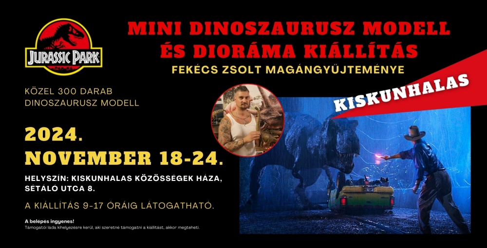 Mini dinoszaurusz modell és dioráma kiállítás