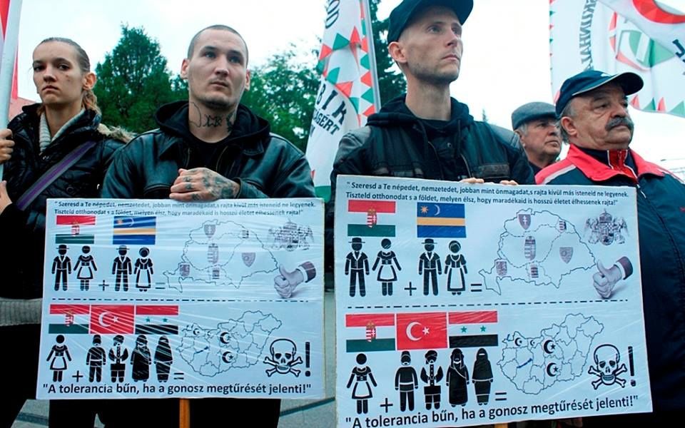 A bevándorlók ellen tüntetett a Jobbik