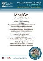 Holnap indulnak a könyvtári napok